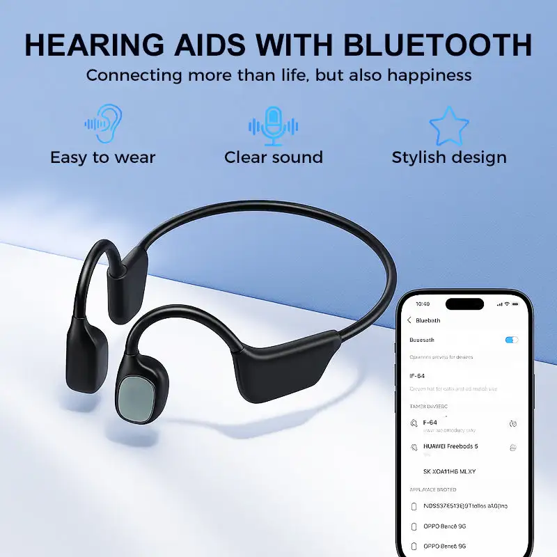 SEAGRIL Bone Conduction Smart Hearing Aid Bluetooth Earphones