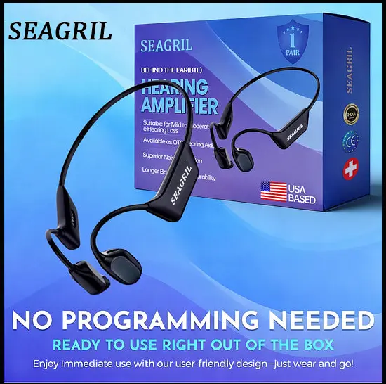 SEAGRIL Bone Conduction Smart Hearing Aid Bluetooth Earphones(Black Friday Special Sale) - Image 2