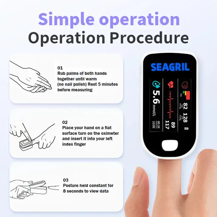 SEAGRIL™ Gen-2 Smart Glucose Monitor-99.9 Accuracy Exclusive Gift TGA Approved