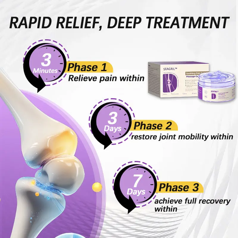 SEAGRIL™ Turmeric Emu Oil Arthritis Soothing Pain Relief Massage Gel American Osteopathic Association (AOA) Approved