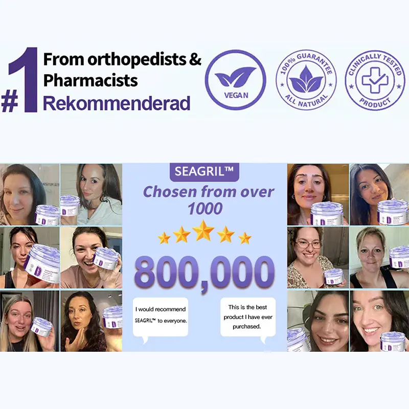 SEAGRIL™ Turmeric Emu Oil Arthritis Soothing Pain Relief Massage Gel American Osteopathic Association (AOA) Approved