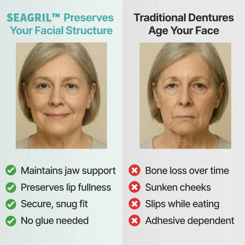 SEAGRIL™ Custom-Fit Full Functional DenturesMake you more confident-Made in the USA FDA-Certified