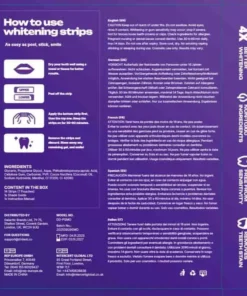 SEAGRIL™ Purple Teeth Whitening Strips 7/21 Treatments Peroxide-Free Enamel Safe No Tooth Sensitivity