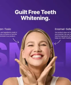 SEAGRIL™ Purple Teeth Whitening Strips 7/21 Treatments Peroxide-Free Enamel Safe No Tooth Sensitivity