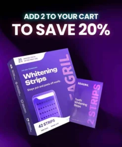 SEAGRIL™ Purple Teeth Whitening Strips 7/21 Treatments Peroxide-Free Enamel Safe No Tooth Sensitivity
