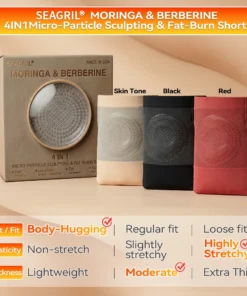 SEAGRIL® 𝐌𝐨𝐫𝐢𝐧𝐠𝐚 & 𝐁𝐞𝐫𝐛𝐞𝐫𝐢𝐧𝐞 𝟒-𝐈𝐧-𝟏 𝐌𝐢𝐜𝐫𝐨-𝐏𝐚𝐫𝐭𝐢𝐜𝐥𝐞 𝐒𝐜𝐮𝐥𝐩𝐭𝐢𝐧𝐠 & 𝐅𝐚𝐭-𝐁𝐮𝐫𝐧 𝐒𝐡𝐨𝐫𝐭𝐬