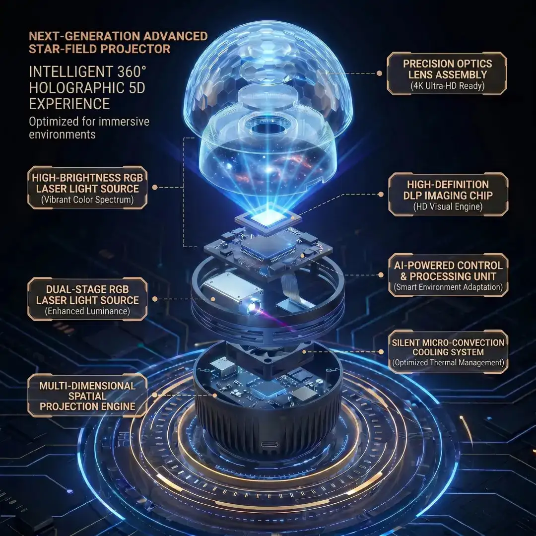 SEAGRIL®360° Smart Holographic Starry Sky Projector