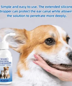 SEAGRIL® Gentle Pet Ear Wash | Odor-Free Cleaning for Dogs & Cats